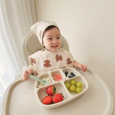 아이레빗 국내생산 아기 유아 포켓 미니 방수 턱받이 휴대용 이유식 자기주도, 1개, 1개입, 댕댕이