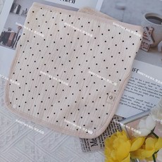 SHINYWAWA 六層紗揹巾胸前口水巾, 1個, (現貨-胸前)米白小波點