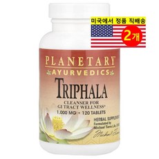 Planetary Herbals 플래너테리 허벌즈 아유르베다 트리팔라 1000mg Ayurvedics Triphala, 2개, 120정