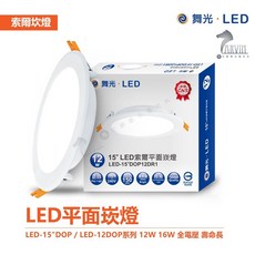 舞光 索爾 LED平面崁燈, 1個, 12W15CM(超商最多12顆),正白