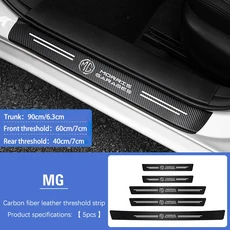 5Pcs/9Pcs 자동차 도어 스티커 임계 값 안티 스크래치 데칼 액세서리 Morris Garages MG ZS 5 7 6 Cyberste, 01 5pcs MG