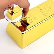 쌍문상회 지금 필요한 인테리어 동전 모형저금통 이벤트선물 골드바 장난감저금통 기념일선물 디자인 저축 금괴 저금통 팬시저금통 소품 31872EA, 본상품