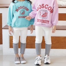 아동 나들이 배색 기모 레깅스 편한 외출복 코디 bes+391sT