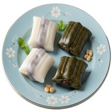 대궐 굳지않는 저당 앙꼬절편(하얀+쑥)세트 개별포장, 20개, 50g