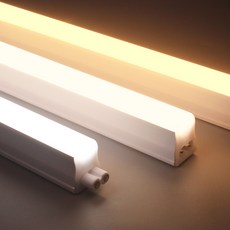 진성 LED T5 9가지길이 플리커프리 일자등 싱크대 신발장 우물천장 커튼박스 라인 조명 간접조명, 600 10w-전구색
