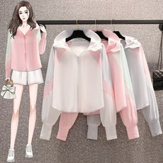 1010L-外套女 90公斤以下可選 大碼防曬衣女 夏季新品 防紫外線 透氣防曬服冰絲防曬罩衫薄 防曬衣女外套