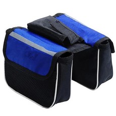 자전거 방수 프론트 프레임 튜브 가방 더블 새들 모양 산악 사이, 3.blue, 1개