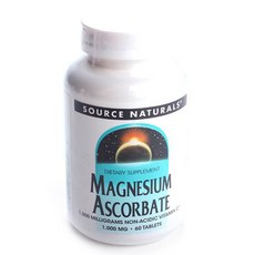 SOURCE NATURALS 鎂維生素C錠 1000mg, 1入, 60顆