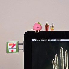 치유 램프 브랜드 장식품 작업은 장식 데스크탑 액세서리 유물을 화면 모니터 안정시킵니다., 1, I. 발광 간판 + 복숭아 너 좋아해 + 음료 2잔