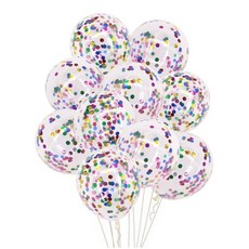 쥬다르 컨페티풍선 파티 이벤트 유아풍선놀이 미술놀이 10개입 (4가지컬러), 1개, 혼합