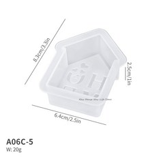 주택 금형 굴뚝 석고 실리콘 콘크리트 크리스마스 양초 장식, 4, 1개