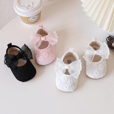 아기 리본 걸음마신발 유아 플랫슈즈 베이비 신발 미끄럼방지 첫걸음 신발