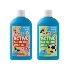 아임낫어베이비 유아 바디워시 앤 샴푸 액티브 올인원 키즈 어린이 스위트 피치 프레시 애플 세트 300ml, 2개
