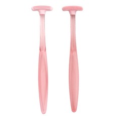 클린픽 양면 혀클리너 실리콘 백태 설태 제거, 핑크, 1개, 7g