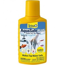 테트라 아쿠아세이프 플러스 8.45온스 수족관 물 컨디셔너 및 탈염소제 모델 번호 46798162681, 3.38-Ounce
