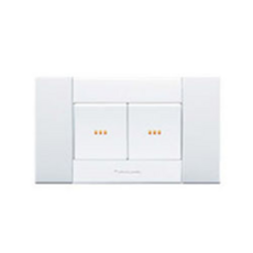 簡約純白雙連按鈕開關 易安裝耐用型牆壁電源開關, 1個