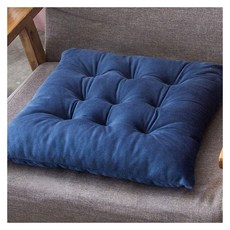 의자 방석 메모리폼 방석 두꺼운 방석 4 개의 두꺼운 패딩 쿠션 세트 넥타이와 의자 좌석 패드 세트 사각형 격자 라인 의자 패드 식당 의자 정원 주방 사무실 학교 40x40cm에, Blue