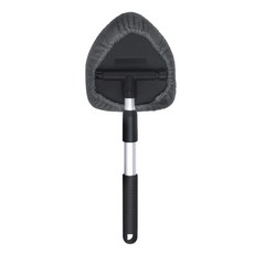 자동차 앞 유리 창 클리너 브러시 텔레스코픽 유리 청소 스노우 스크레이퍼 롱 핸들 자동 창 안개 방지 브러시, 회색, 회색, 1개