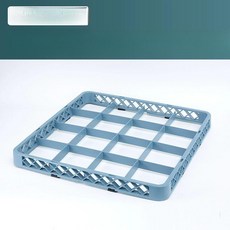 업소용 식기세척기 랙 수납 컵 유리잔 접시 세척 건조 플라스틱 정리함, 16칸 확장형 두꺼운 체크, 1개