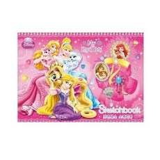 디즈니 프린세스 여아용 매수 많은 스케치북 5p 랜덤 발송, 18매, 2세트