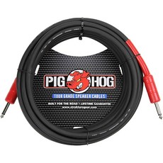 피그 호그 PHSC5 고성능 14 게이지 9 2mm 1/4인치 스피커 케이블 5피트 검은색, 25 ft, Speaker Cable