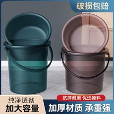 皇運之家百貨店 水桶塑料桶 透明儲水儲物加厚手提桶 學生宿舍家用洗衣超大容量, 加厚材質+承重強【隨機色】,大號加厚二件套【水桶+防塵蓋】, 1個