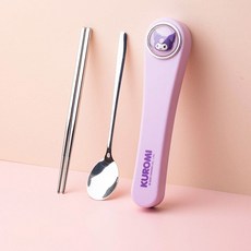 산리오 페이스 수저 케이스세트-쿠로미 hol+885XO