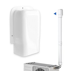 Cestluck 7.6cm3인치 너비 입구 벽 커버 PP 미니 스플릿 라인 세트 커버 액세서리 덕트리스 미니 스플릿 중앙 AC 및 히트 펌프용 그레이 393033, 3" Width, 화이트