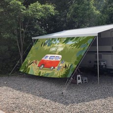감성 캠핑 사이드월 차량용 카라반 타프 그늘막, 4.0M (심지5mm)