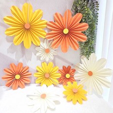 꽃 모빌 옐로우데이 종이꽃 어린이집 봄 가을 환경구성 웨딩소품 꽃포토존배경, 1개