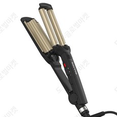 웨이브고데기 물결펌 뿌리볼륨 C컬 짧은머리 고데기 S컬, 블랙 19MM