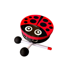 맥키 MACKi 무당벌레 핸드드럼세트 유아 어린이드럼 아기북 북치기 음악놀이 타악기, 1개