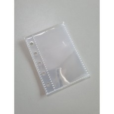 M5 5공 속지 세트 다이어리 바인더 내지 투명 포카 글리터 포켓, 투명속지