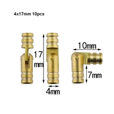 10개 황동 배럴 경첩 보석 상자 가구 하드웨어용 숨겨진 실린더 캐비닛, 06 Gold 4x17mm 10pcs