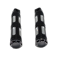 오토바이 풋 레스트 페달 페그 시프터 네일 블랙 크롬 할리 투어링 스포츠스터 다이나 소프테일 로드 킹 XL, Black footpegs set