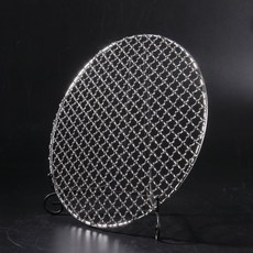 圓形不鏽鋼菱形烤肉網，燒烤必備，耐用易清洗，戶外家用BBQ烤網, 1個, 28cm1.8絲, 28cm