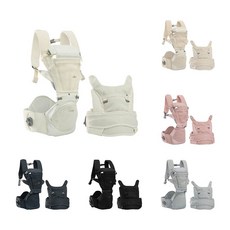 I-angel 嬰兒背帶，透氣舒適，多功能腰凳設計，人體工學減壓, 芝麻黑