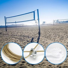 KVMORZE 전문 배구 네트 교체품 91.4 x 91.4cm(32 3피트) 튼튼하고 조절 가능한 배구공 액세서리 공식 사이즈 나일론 스트랩 항공기 스틸 케이블 포함 뒷, KVMORZE 전문 배구 네트 교체품, 91.4 x 9