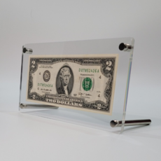 행운의 2달러액자 (지폐는 포함되지 않습니다.), 1개, 2달러지폐용