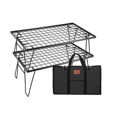 【萩凹豆】柯曼網桌, 柯曼網桌(2桌+1收納袋), 黑色