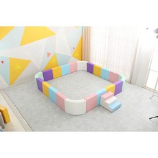 대형 키즈 펜션 실내 플레이 매트 볼 풀장 공 비치볼, 3 x 4 x 0.5m 둥근 모서리, 1개