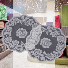 원형 레이스 러너 2P 파티 자수 매장 북유럽풍 인테리어 거실탁자