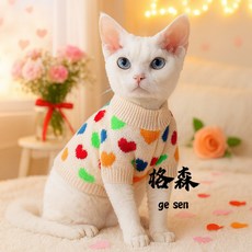 【格森】秋冬保暖舒適狗狗毛衣，寵物貓咪花朵毛衣系列, 橘色小怪獸毛衣,S-約4-6斤, 1個