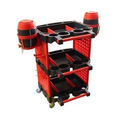세차 작업카트 이동식 자동차 다기능 차량 정비 세차장 공구 수납함 장비 도구, 다기능도구카트+후크+패킹배럴