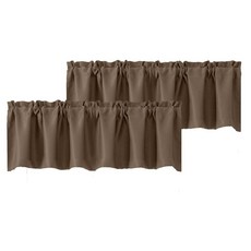 Chyhomenyc 창문용 스톤 밸런스 주방 침실 거실용 암막 짧은 커튼 로드 포켓 탑 소형 창문 트리트먼트 밸런스 RV 벙크 패널 너비 152.4cm x 길이 35.4c