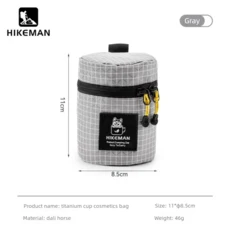 하이크맨 캠핑 컵 보관 가방 - 다기능 다이니마 티타늄 오거나이저 휴대용 야외 액세서리, [02] Gray