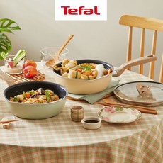 옵션 22cm 테팔 팬 냄비 인덕션 원픽냄비팬, 테팔 원픽냄비팬 (아보카도그린)