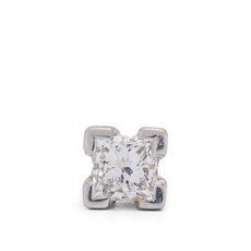 마리아블랙 14K white gold Modular diamond stud earrings