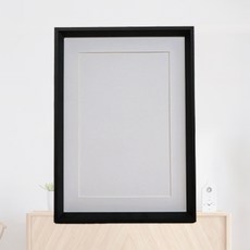 레디박스 사선 벽걸이 스탠드 액자 프레임 우드 원목 전시 장식 인테리어 매트지 포함, 1개, 블랙