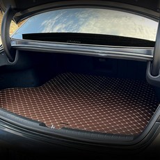 더 뉴 그랜저 IG 페이스리프트 전용 컨셉토 가죽 퀼팅 트렁크매트, 가솔린, 브라운